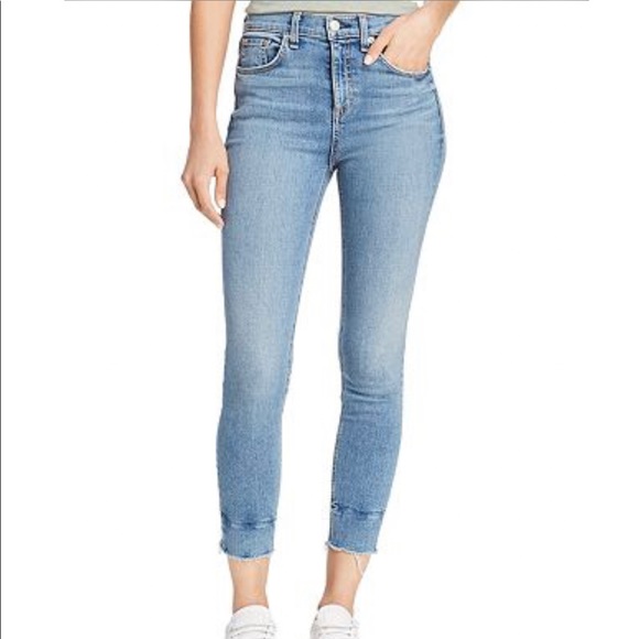rag & bone Denim - Rag & bone high rise waist ankle skinny crop cropped light blue jeans pants